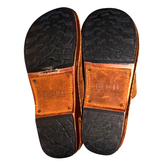 Born Bailie Clog Closed Brown Leather Suede WOMENS US 8 / EU 39‎ PRE-OWNED BROWN - Picture 12 of 16